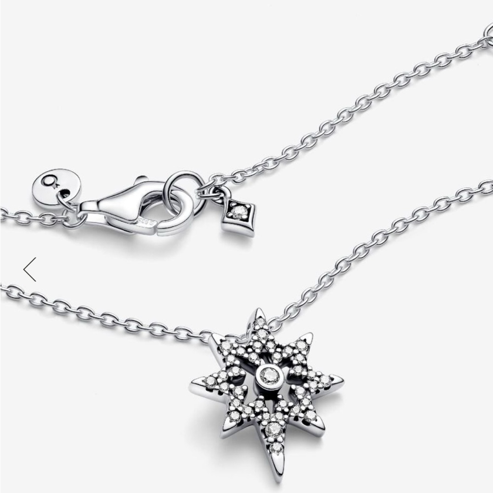 Pandora Silver North Star Pendant Necklace